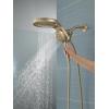 imageDelta Faucet HydroRain 5Spray H2Okinetic Dual Shower Head with Handheld Spray Gold Shower Head with Hose Handheld Shower Heads 25 GPM Flow Rate Lumicoat Champagne Bronze 58680CZPR25