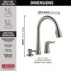 imageDelta Faucet Kate Pull Down Kitchen Faucet Brushed Nickel with Pull Down Sprayer Kitchen Sink Faucet Faucet for Kitchen Sink Soap Dispenser Stainless 16970SSSDDSTStainless