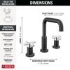 imageDelta Faucet Nicoli Widespread Bathroom Faucet 3 Hole Gold Bathroom Faucet Bathroom Sink Faucet Drain Assembly Champagne Bronze 35894LFCZChampagne Bronze