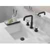 imageDelta Faucet Nicoli Widespread Bathroom Faucet 3 Hole Gold Bathroom Faucet Bathroom Sink Faucet Drain Assembly Champagne Bronze 35894LFCZMatte Black  Chrome
