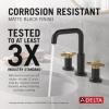 imageDelta Faucet Nicoli Widespread Bathroom Faucet 3 Hole Gold Bathroom Faucet Bathroom Sink Faucet Drain Assembly Champagne Bronze 35894LFCZMatte Black  Champagne Bronze
