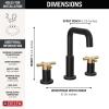 imageDelta Faucet Nicoli Widespread Bathroom Faucet 3 Hole Gold Bathroom Faucet Bathroom Sink Faucet Drain Assembly Champagne Bronze 35894LFCZMatte Black  Champagne Bronze