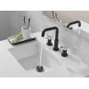 imageDelta Faucet Nicoli Widespread Bathroom Faucet 3 Hole Gold Bathroom Faucet Bathroom Sink Faucet Drain Assembly Champagne Bronze 35894LFCZMatte Black  Chrome