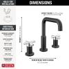 imageDelta Faucet Nicoli Widespread Bathroom Faucet 3 Hole Gold Bathroom Faucet Bathroom Sink Faucet Drain Assembly Champagne Bronze 35894LFCZMatte Black  Chrome