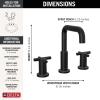 imageDelta Faucet Nicoli Widespread Bathroom Faucet 3 Hole Gold Bathroom Faucet Bathroom Sink Faucet Drain Assembly Champagne Bronze 35894LFCZMatte Black
