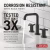 imageDelta Faucet Nicoli Widespread Bathroom Faucet 3 Hole Gold Bathroom Faucet Bathroom Sink Faucet Drain Assembly Champagne Bronze 35894LFCZMatte Black