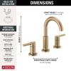 imageDelta Faucet Nicoli Widespread Bathroom Faucet 3 Hole Gold Bathroom Sink Faucet 2 Handle Bathroom Faucet Bath Faucet Drain AssemblyChampagne Bronze