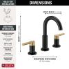imageDelta Faucet Nicoli Widespread Bathroom Faucet 3 Hole Gold Bathroom Sink Faucet 2 Handle Bathroom Faucet Bath Faucet Drain AssemblyMatte Black  Champagne Bronze