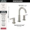 imageDelta Faucet Nicoli Widespread Bathroom Faucet 3 Hole Gold Bathroom Sink Faucet 2 Handle Bathroom Faucet Bath Faucet Drain AssemblyStainless