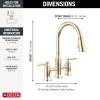 imageDelta Faucet Renaldi Bridge Kitchen Faucet with Pull Down Sprayer Matte Black 3Hole Kitchen Faucet Kitchen Sink Faucet Delta ProClean Kitchen Faucet Matte Black 2384LBLDSTLumicoat Polished Nickel
