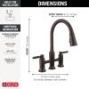 imageDelta Faucet Renaldi Bridge Kitchen Faucet with Pull Down Sprayer Matte Black 3Hole Kitchen Faucet Kitchen Sink Faucet Delta ProClean Kitchen Faucet Matte Black 2384LBLDSTVenetian Bronze