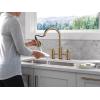 imageDelta Faucet Renaldi Bridge Kitchen Faucet with Pull Down Sprayer Matte Black 3Hole Kitchen Faucet Kitchen Sink Faucet Delta ProClean Kitchen Faucet Matte Black 2384LBLDSTLumicoat Champagne Bronze