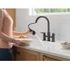 imageDelta Faucet Renaldi Bridge Kitchen Faucet with Pull Down Sprayer Matte Black 3Hole Kitchen Faucet Kitchen Sink Faucet Delta ProClean Kitchen Faucet Matte Black 2384LBLDSTVenetian Bronze