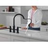 imageDelta Faucet Renaldi Bridge Kitchen Faucet with Pull Down Sprayer Matte Black 3Hole Kitchen Faucet Kitchen Sink Faucet Delta ProClean Kitchen Faucet Matte Black 2384LBLDSTMatte Black