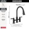 imageDelta Faucet Renaldi Bridge Kitchen Faucet with Pull Down Sprayer Matte Black 3Hole Kitchen Faucet Kitchen Sink Faucet Delta ProClean Kitchen Faucet Matte Black 2384LBLDSTMatte Black