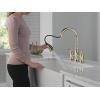 imageDelta Faucet Renaldi Bridge Kitchen Faucet with Pull Down Sprayer Matte Black 3Hole Kitchen Faucet Kitchen Sink Faucet Delta ProClean Kitchen Faucet Matte Black 2384LBLDSTLumicoat Polished Nickel