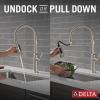 imageDelta Faucet Rhett Pro Commercial Style Kitchen Faucet Kitchen Faucets with Pull Down Sprayer Brushed Nickel Kitchen Sink Faucet Faucet for Kitchen Sink with Magnetic Dock Stainless 18887SSDSTStainless