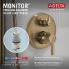imageDelta Faucet T24967 Chrome Ara Angular Modern Monitor 14 Series Valve Trim with 6Setting Integrated Diverter