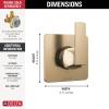 imageDelta Faucet Velum Gold 3Setting Diverter Trim Kit Diverter Valve Kit Gold Shower Diverter Champagne Bronze T11837CZ Valve Not IncludedChampagne Bronze