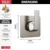 imageDelta Faucet Velum Gold 3Setting Diverter Trim Kit Diverter Valve Kit Gold Shower Diverter Champagne Bronze T11837CZ Valve Not IncludedStainless