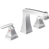 imageDELTA 3564BLMPUDST Two Handle Lavatory Metal PopUp Widespread Bathroom Faucet Matte BlackChrome