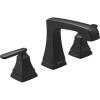 imageDELTA 3564BLMPUDST Two Handle Lavatory Metal PopUp Widespread Bathroom Faucet Matte BlackMatte Black