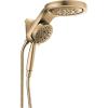 imageDelta Faucet HydroRain 5Spray H2Okinetic Dual Shower Head with Handheld Spray Gold Shower Head with Hose Handheld Shower Heads 25 GPM Flow Rate Lumicoat Champagne Bronze 58680CZPR25