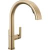 imageDelta Faucet Keele Kitchen Faucet with Pull Down Sprayer Champagne Gold Kitchen Sink Faucet Modern Kitchen Faucet Kitchen Faucet Sprayer Single Hole Kitchen Faucet Champagne Bronze 19824LFCZChampagne Bronze