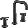 imageDelta Faucet Nicoli Widespread Bathroom Faucet 3 Hole Gold Bathroom Faucet Bathroom Sink Faucet Drain Assembly Champagne Bronze 35894LFCZMatte Black