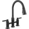 imageDelta Faucet Renaldi Bridge Kitchen Faucet with Pull Down Sprayer Matte Black 3Hole Kitchen Faucet Kitchen Sink Faucet Delta ProClean Kitchen Faucet Matte Black 2384LBLDSTMatte Black