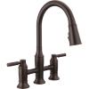 imageDelta Faucet Renaldi Bridge Kitchen Faucet with Pull Down Sprayer Matte Black 3Hole Kitchen Faucet Kitchen Sink Faucet Delta ProClean Kitchen Faucet Matte Black 2384LBLDSTVenetian Bronze