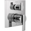 imageDelta Faucet T24967 Chrome Ara Angular Modern Monitor 14 Series Valve Trim with 6Setting Integrated Diverter