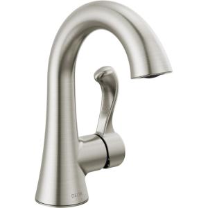 imageDELTA 15897LFBL Esato Bath Faucet Matte BlackSpotshield Brushed Nickel
