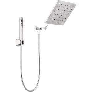 imageDelta Faucet 10inch Raincan Shower Head and Hand Held Shower Combo Black Square Shower Head Rainfall Shower Head Hand Shower High Pressure Shower Head 175 GPM Flow Rate Matte Black 75527BLChrome