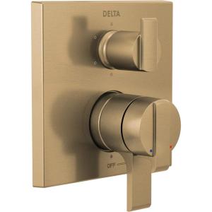 imageDelta Faucet Ara 17 Series 6Setting Integrated Diverter Valve Trim Kit Gold Diverter Valve Trim Kit Shower Trim Kit Champagne Bronze T27967CZ Valve Not IncludedChampagne Bronze