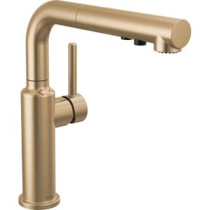 imageDelta Faucet Daneri PullOut Kitchen Faucet Black Kitchen Faucets with PullOut Sprayer Kitchen Sink Faucet Faucet for Kitchen Sink with Magnetic Docking Matte Black 16879BLDSTChampagne Bronze