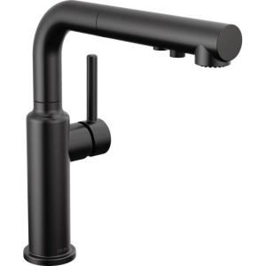 imageDelta Faucet Daneri PullOut Kitchen Faucet Black Kitchen Faucets with PullOut Sprayer Kitchen Sink Faucet Faucet for Kitchen Sink with Magnetic Docking Matte Black 16879BLDSTMatte Black