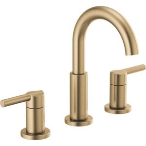 imageDelta Faucet Nicoli Widespread Bathroom Faucet 3 Hole Gold Bathroom Sink Faucet 2 Handle Bathroom Faucet Bath Faucet Drain AssemblyChampagne Bronze