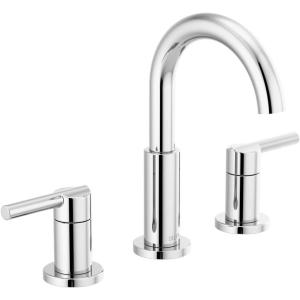 imageDelta Faucet Nicoli Widespread Bathroom Faucet 3 Hole Gold Bathroom Sink Faucet 2 Handle Bathroom Faucet Bath Faucet Drain AssemblyChrome