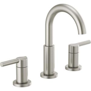 imageDelta Faucet Nicoli Widespread Bathroom Faucet 3 Hole Gold Bathroom Sink Faucet 2 Handle Bathroom Faucet Bath Faucet Drain AssemblyStainless