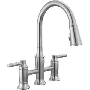 imageDelta Faucet Renaldi Bridge Kitchen Faucet with Pull Down Sprayer Matte Black 3Hole Kitchen Faucet Kitchen Sink Faucet Delta ProClean Kitchen Faucet Matte Black 2384LBLDSTLumicoat Arctic Stainless