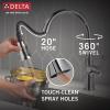 imageDELTA 19964ZSPSDDST Single Handle Pull Soap Dispenser and ShieldSpray Technology Kitchen Faucet 165 Inch SpotShield Brushed NickelChrome