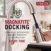 imageDELTA 19964ZSPSDDST Single Handle Pull Soap Dispenser and ShieldSpray Technology Kitchen Faucet 165 Inch SpotShield Brushed NickelChrome