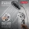 imageDelta Faucet 5Spray In2ition Dual Shower Head with HandHeld Spray H2Okinetic Chrome Shower Head with Hose Showerheads Handheld Shower Heads Magnetic Docking Chrome 5848025PK
