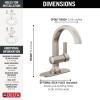 imageDelta Faucet Albion Single Hole Bathroom Faucet BlackGold Single Handle Bathroom Faucet Bathroom Sink Faucet Metal Push PopUp Drain Assembly Matte BlackChampagne Bronze 15855LFGZSpotshield Stainless