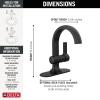 imageDelta Faucet Albion Single Hole Bathroom Faucet BlackGold Single Handle Bathroom Faucet Bathroom Sink Faucet Metal Push PopUp Drain Assembly Matte BlackChampagne Bronze 15855LFGZMatte Black