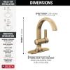 imageDelta Faucet Albion Single Hole Bathroom Faucet BlackGold Single Handle Bathroom Faucet Bathroom Sink Faucet Metal Push PopUp Drain Assembly Matte BlackChampagne Bronze 15855LFGZChampagne Bronze