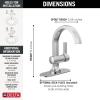 imageDelta Faucet Albion Single Hole Bathroom Faucet BlackGold Single Handle Bathroom Faucet Bathroom Sink Faucet Metal Push PopUp Drain Assembly Matte BlackChampagne Bronze 15855LFGZChrome