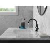 imageDelta Faucet Albion Single Hole Bathroom Faucet BlackGold Single Handle Bathroom Faucet Bathroom Sink Faucet Metal Push PopUp Drain Assembly Matte BlackChampagne Bronze 15855LFGZMatte Black