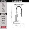 imageDelta Faucet Antoni Pull Down Kitchen Faucet with Pull Down Sprayer Commercial Kitchen Sink Faucet Faucets for Kitchen Sink Magnetic Docking Spray Head SpotShield Stainless 18803SPDSTChrome